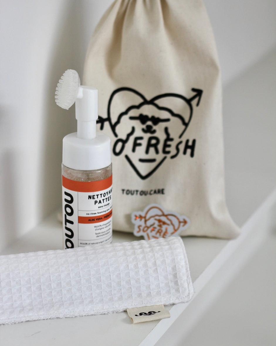 Eco-friendly paw cleaner with aloe and inulin