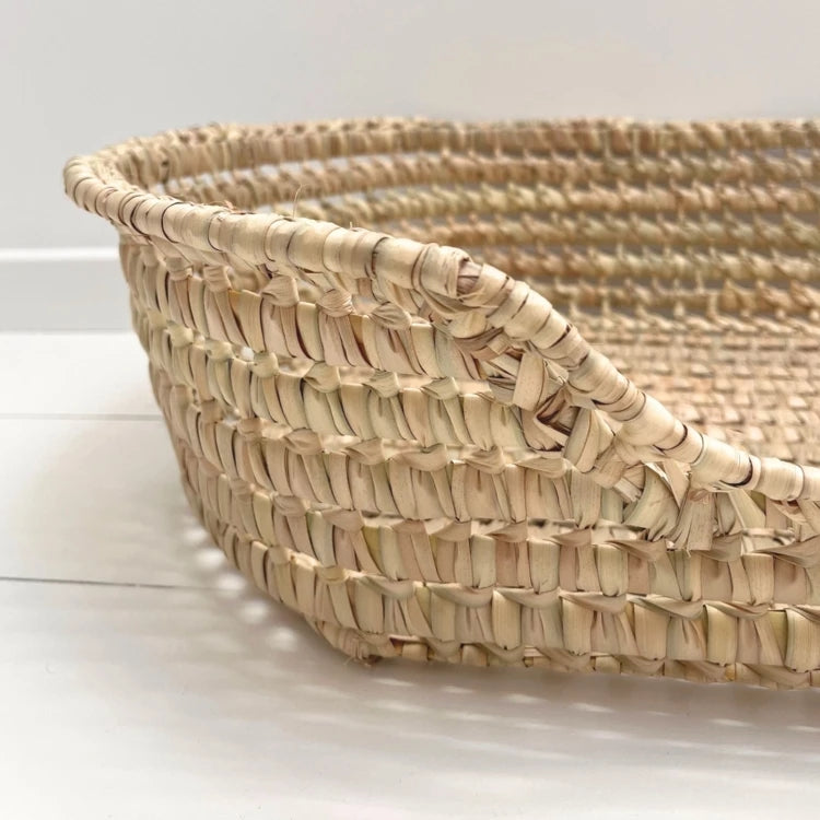 Natural pet bed made from palm leaves