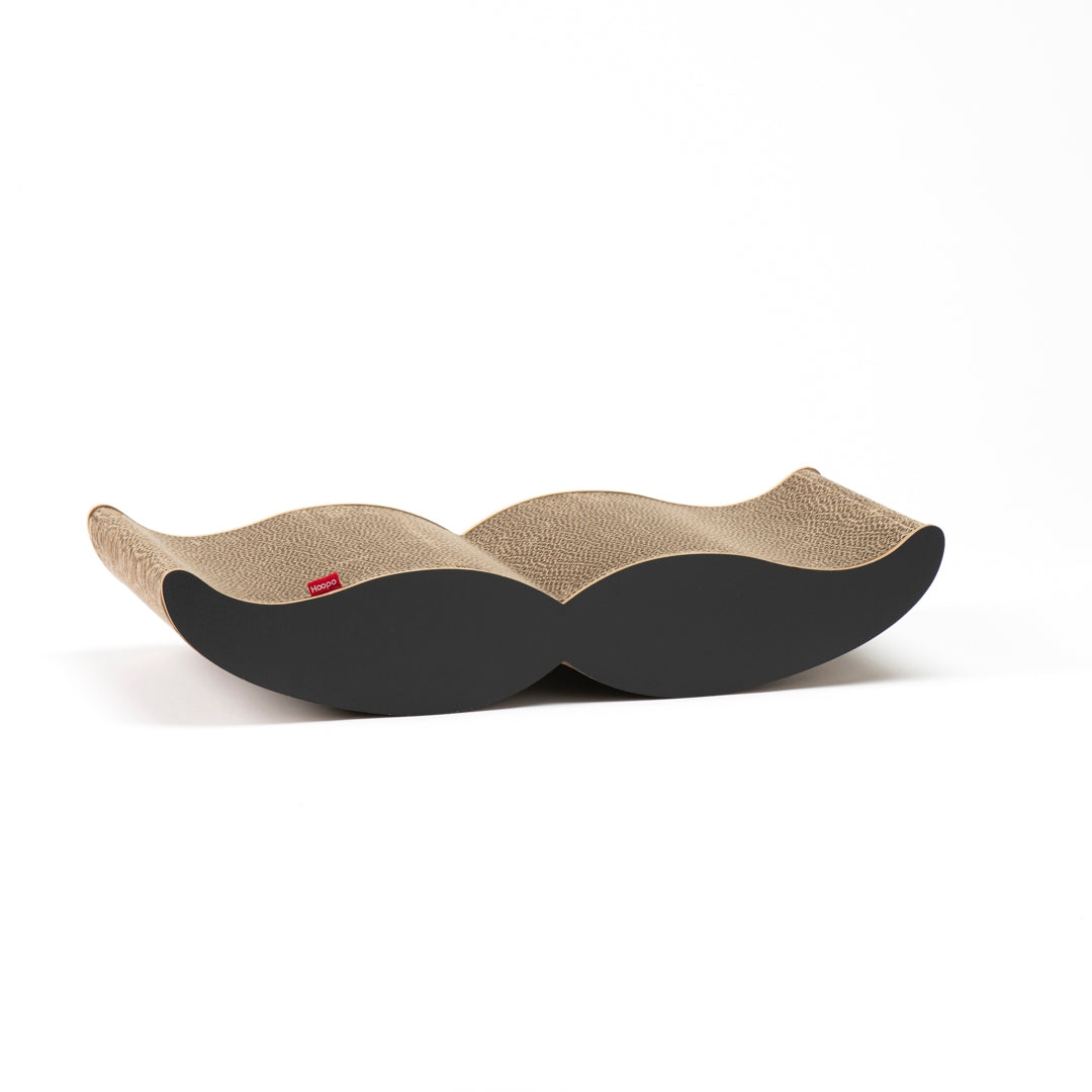 Moustache-shaped cardboard scratcher for kittens