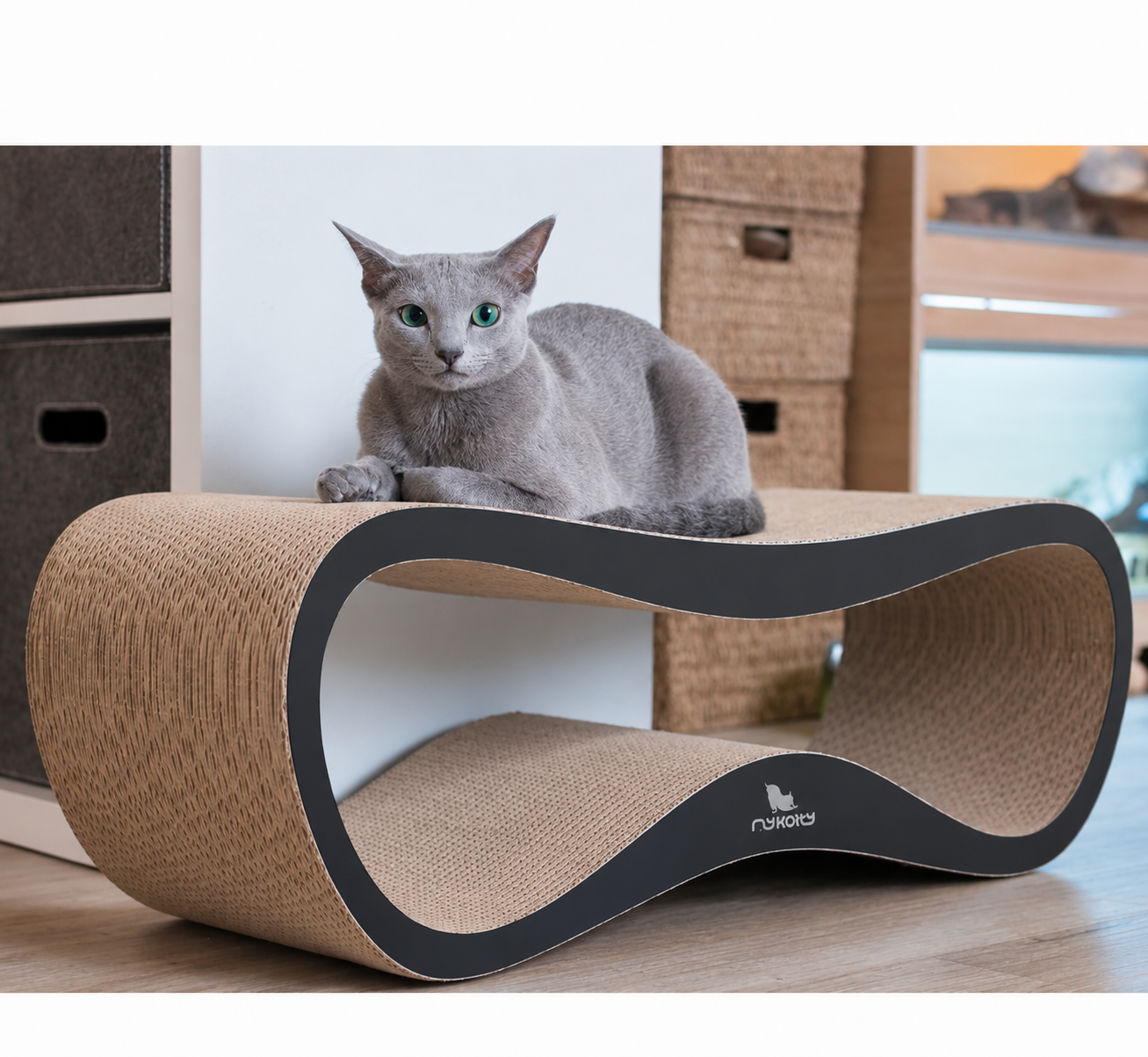 Arranhador Grande de Cartão para Gatos Preto