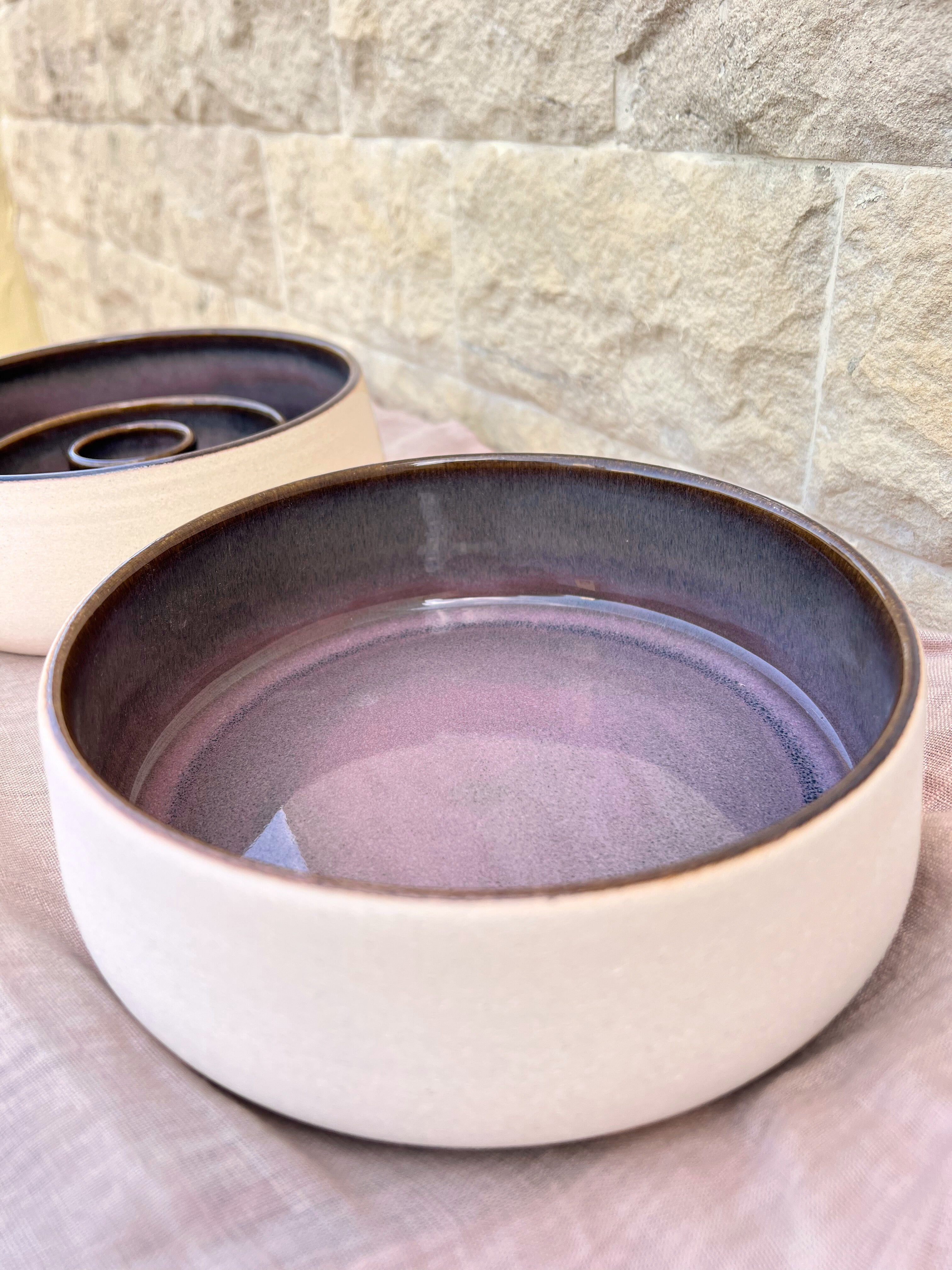 Water heavy ceramic bowl for dogs